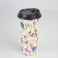 High quality disposable take away coffee tea printed eco paper cups